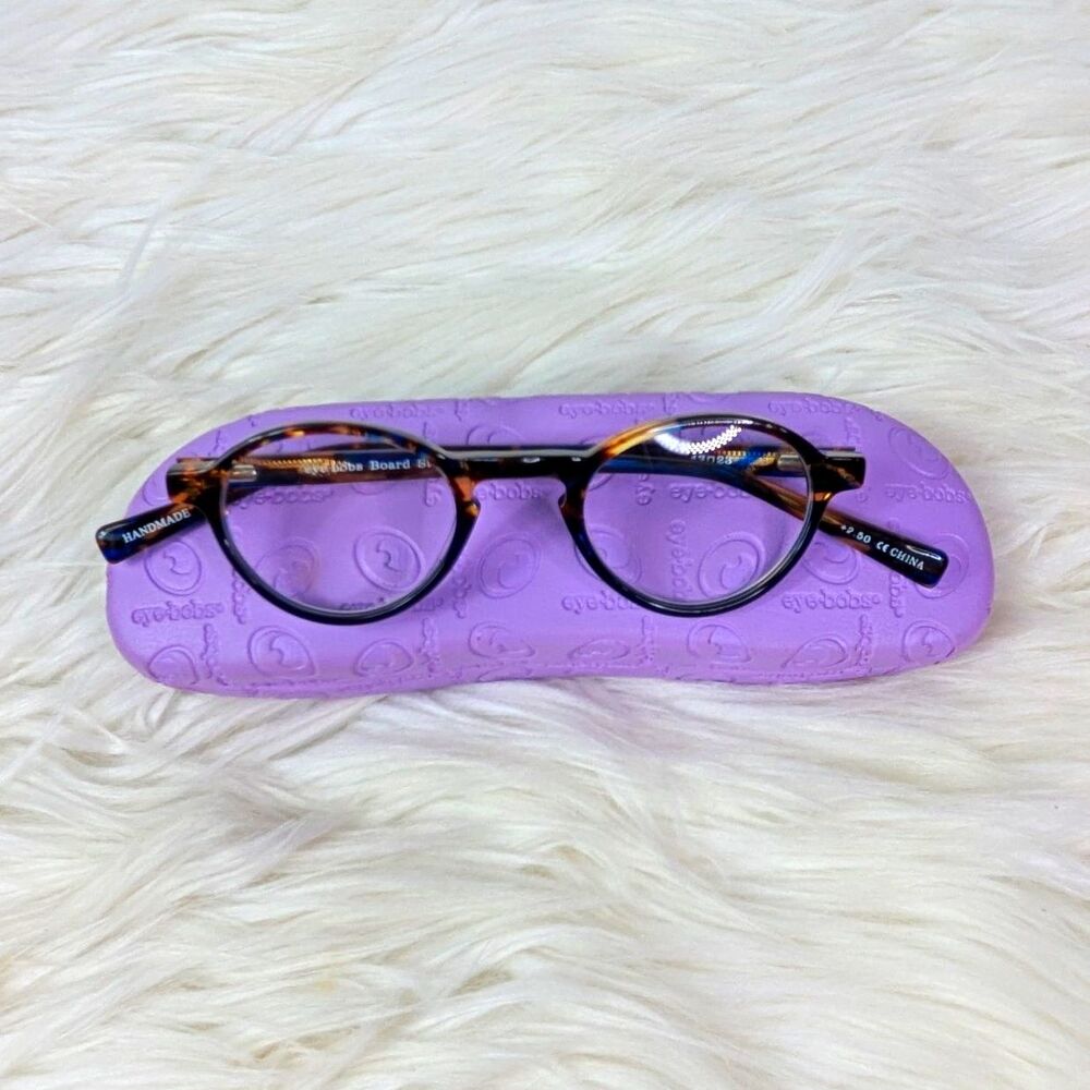 eyebobs Board Stiff 2147 Womens Eyeglasses 50-17 Tortoise Round Full Rim Classic